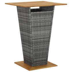 Ensemble de bar de jardin 5 pcs et coussins Résine tressée Gris 630962630962