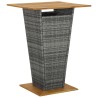 Ensemble de bar de jardin 5 pcs et coussins Résine tressée Gris 630962630962