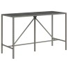 Ensemble de bar jardin 9 pcs gris poly rotin/bois massif acacia 630963630963