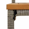 Ensemble de bar jardin 9 pcs gris poly rotin/bois massif acacia 630963630963
