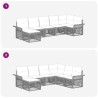 Ensemble de canapé de jardin 7 pcs Noir polyrotin 630967630967