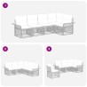 Ensemble de canapé de jardin 5 pcs Noir polyrotin 630987630987