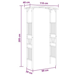 Arche de jardin Naturel 110 x 40 x 205 cm Bambou 630991630991