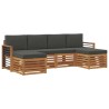 Ensembles de canapés avec coussin 6 pcs Naturel et Anthracite 630993630993