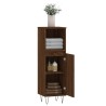 Armoire de bain chêne marron 30x30x100 cm bois d'ingénierie 630994630994
