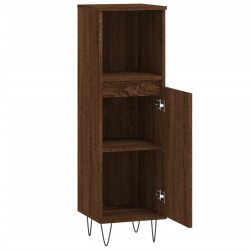 Armoire de bain chêne marron 30x30x100 cm bois d'ingénierie 630994630994