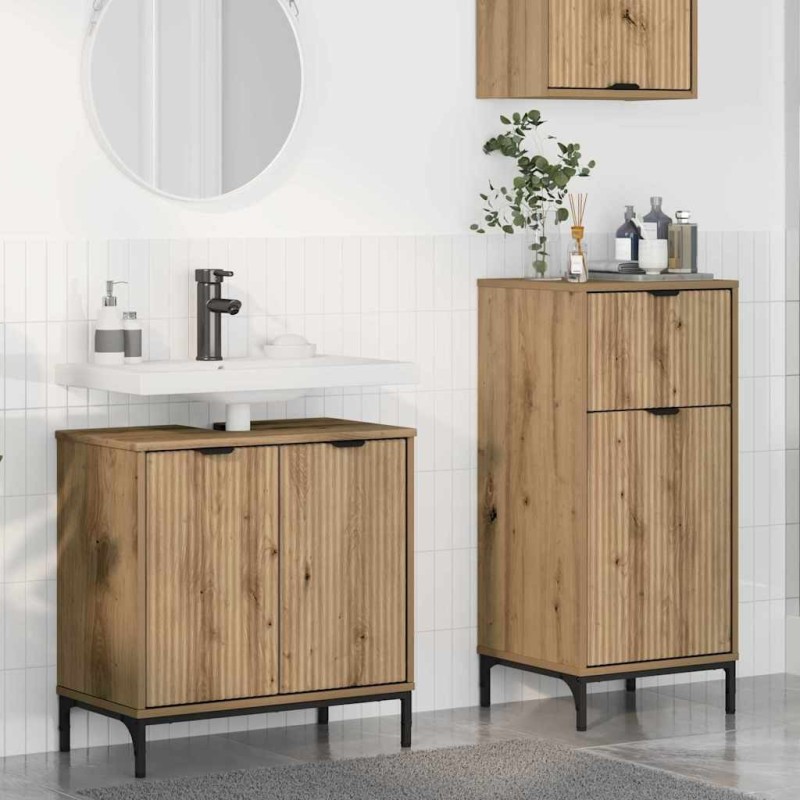 Ensemble de mobilier de salle de bain 2 pc Chêne artisanal 630995630995