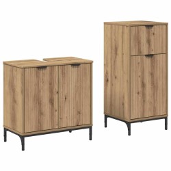 Ensemble de mobilier de salle de bain 2 pc Chêne artisanal 630995630995