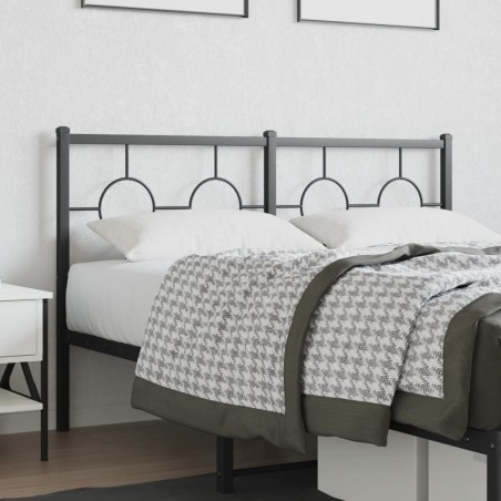  Tête de lit métal noir 135 cm 