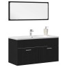 Ensemble de mobilier de salle de bain 2 pcs Chêne noir 630996630996