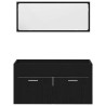 Ensemble de mobilier de salle de bain 2 pcs Chêne noir 630996630996