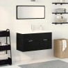 Ensemble de mobilier de salle de bain 3 pcs Chêne noir 630997630997