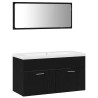 Ensemble de mobilier de salle de bain 3 pcs Chêne noir 630997630997