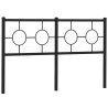  Tête de lit métal noir 135 cm 