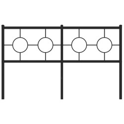  Tête de lit métal noir 135 cm 