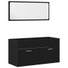 Ensemble de mobilier de salle de bain 4 pcs Chêne noir 631000631000