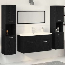 Ensemble de mobilier de salle de bain 4 pcs Chêne noir 631001631001