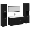 Ensemble de mobilier de salle de bain 4 pcs Chêne noir 631001631001