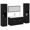 Ensemble de mobilier de salle de bain 4 pcs Chêne noir 631001631001