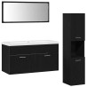 Ensemble de mobilier de salle de bain 4 pcs Chêne noir 631002631002