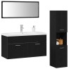Ensemble de mobilier de salle de bain 4 pcs Chêne noir 631002631002