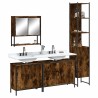Ensemble de meubles de salle de bain 4 pcs Chêne fumé Bois 631004631004