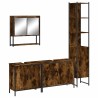 Ensemble de meubles de salle de bain 4 pcs Chêne fumé Bois 631004631004