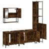 Ensemble de meubles de salle de bain 4 pcs Chêne fumé Bois 631004631004