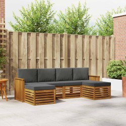 Ensembles de canapés avec coussin 6 pcs Naturel et Anthracite 631005631005