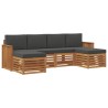 Ensembles de canapés avec coussin 6 pcs Naturel et Anthracite 631005631005