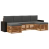 Ensembles de canapés avec coussin 6 pcs Naturel et Anthracite 631006631006