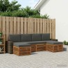 Ensembles de canapés avec coussin 6 pcs Naturel et Anthracite 631007631007
