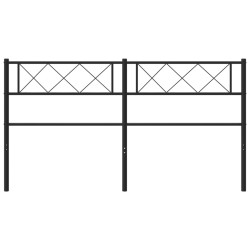  Tête de lit métal noir 140 cm 