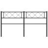  Tête de lit métal noir 140 cm 
