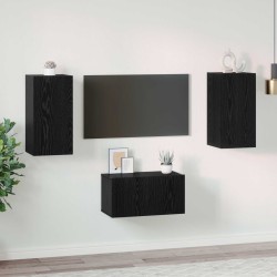 Ensemble meuble TV 3 pcs Chêne noir Bois d'ingénierie 631011631011