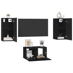 Ensemble meuble TV 3 pcs Chêne noir Bois d'ingénierie 631011631011
