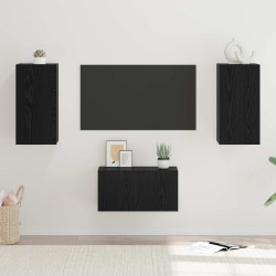 Ensemble meuble TV 3 pcs Chêne noir Bois d'ingénierie 631011631011