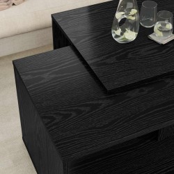 Ensemble de tables basses 2 pcs Chêne noir Bois d'ingénierie 631012631012