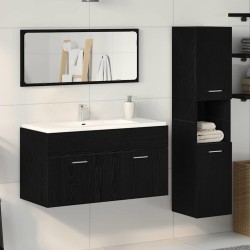 Ensemble de mobilier de salle de bain 3 pcs Chêne noir 631014631014