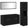 Ensemble de mobilier de salle de bain 3 pcs Chêne noir 631014631014