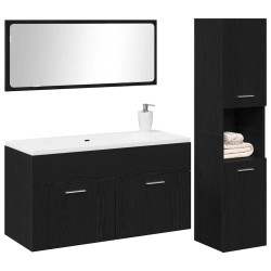 Ensemble de mobilier de salle de bain 3 pcs Chêne noir 631014631014