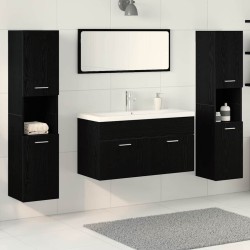 Ensemble de mobilier de salle de bain 4 pcs Chêne noir 631015631015