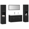 Ensemble de mobilier de salle de bain 4 pcs Chêne noir 631015631015