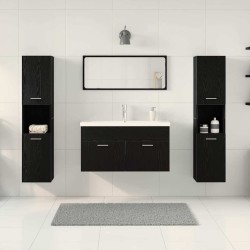 Ensemble de mobilier de salle de bain 4 pcs Chêne noir 631015631015