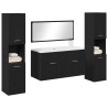 Ensemble de mobilier de salle de bain 4 pcs Chêne noir 631016631016