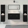 Ensemble de mobilier de salle de bain 4 pcs Chêne noir 631016631016