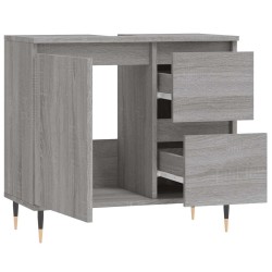 Armoire de bain sonoma gris 65x33x60 cm bois d'ingénierie 631025631025