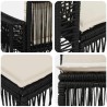 Ensemble de canapé de jardin 4 pcs Noir et blanc crème 631029631029