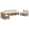 Ensemble de canapé de jardin 8 pcs Beige polyrotin 631030631030