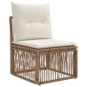 Ensemble de canapé de jardin 8 pcs Beige polyrotin 631030631030
